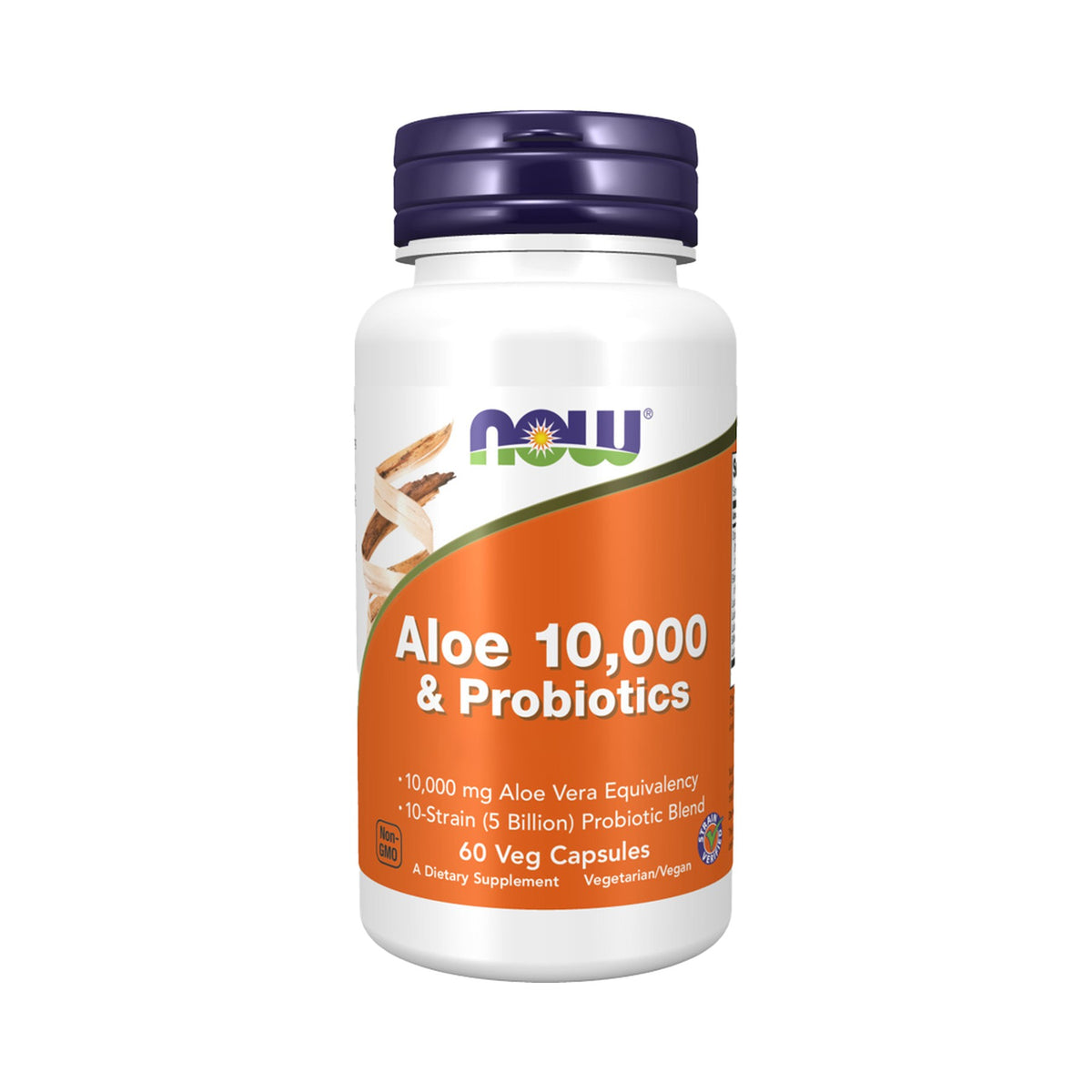 NOW Foods Aloe 10,000 & Probiotics 60 Kapseln
