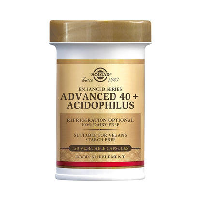 Solgar Advanced 40+ Acidophilus – 5 Stämme, 1,5 Mrd. KBE – 60 / 120 Kapseln
