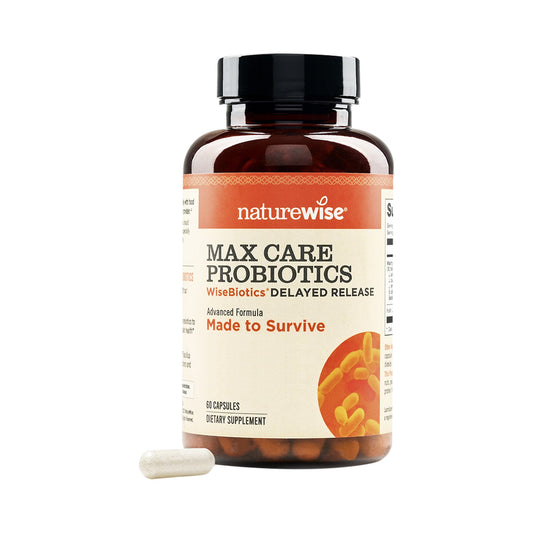 NatureWise Probiotikum 30 Mrd. KBE – 18 Bakterienstämme mit Inulin – 60 Kapseln