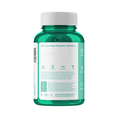 Goli Nutrition Zero Sugar Pre+Post+Pro Gummies – Bacillus subtilis DE111®, 1 Mrd. Zellen – 60 Gummies