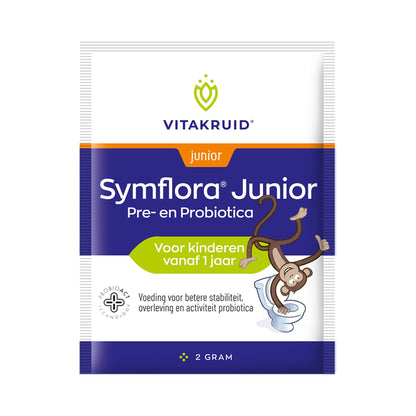 Vitakruid Symflora® Junior – 6 Bakterienstämme, Inulin, FOS & Vitamin D3 – Pulver für Kinder 1–12 Jahre – 30 g (15 Beutel)