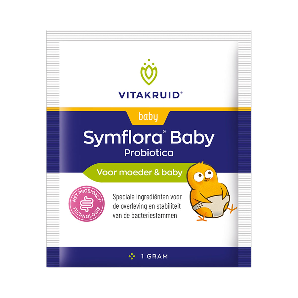 Vitakruid Symflora® Baby – 4 Bifidobakterien-Arten, 1 Mrd. KBE pro Beutel – Pulver für Mutter & Baby – 30 g