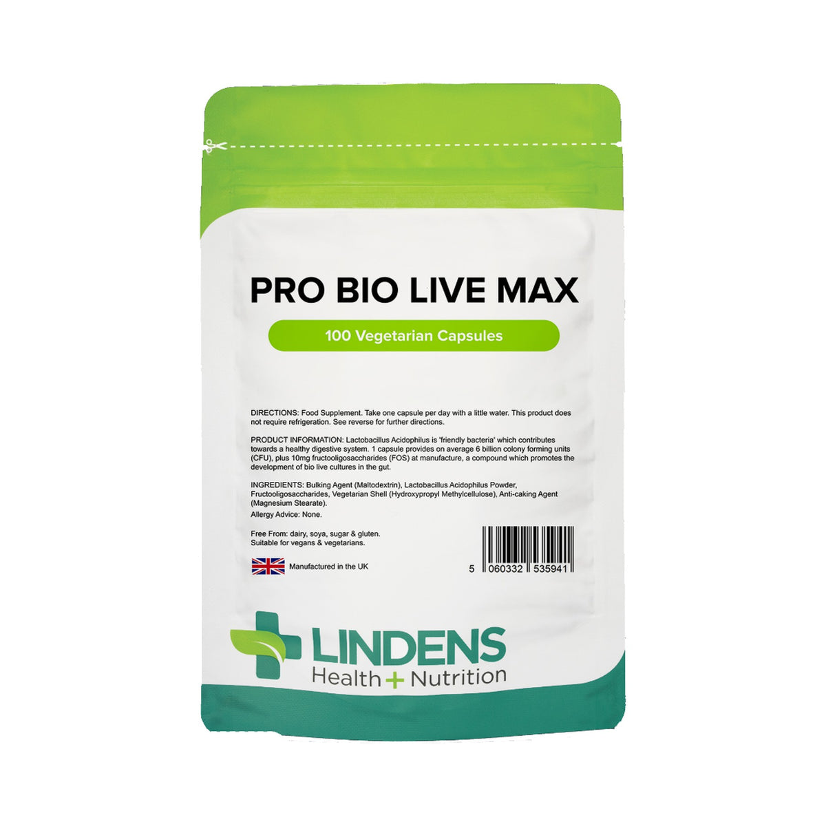 Lindens Pro Bio Live Max 100 Kapseln