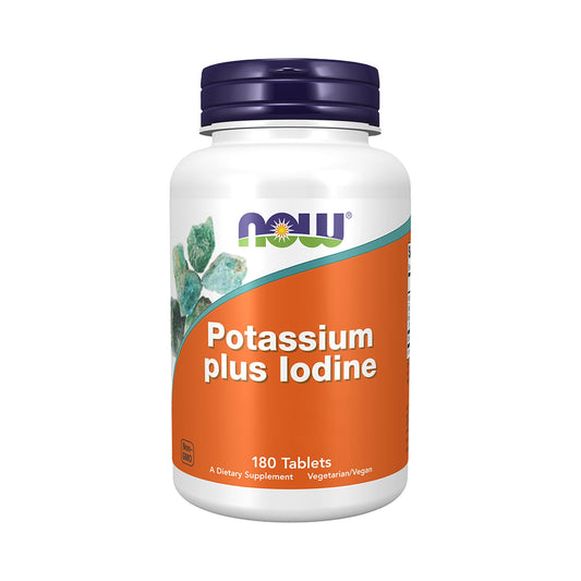 NOW Foods Potassium plus Iodine – Kalium & Jod 225 mcg – 180 Tabletten