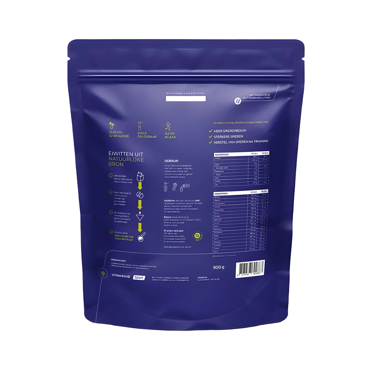Hochwertiges Vitakruid Whey Protein Proteinpulver mit Molkenprotein, Eiweiß, BCAA und vollem Aminosäurenprofil – ideal für Bodybuilding, Muskelaufbau, Muskelregeneration, Fitness und leistungsorientierte Ernährung.