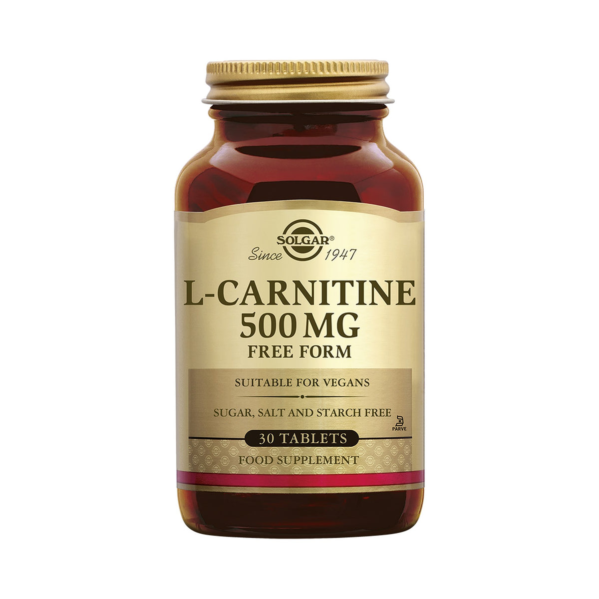 Solgar L-Carnitine 500 mg 30 Tabletten – L-Carnitin Tabletten als Nahrungsergänzung