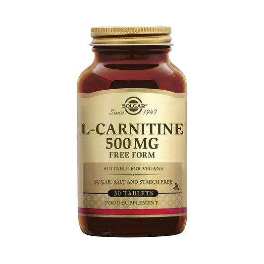 Solgar L-Carnitine 500 mg 30 Tabletten – L-Carnitin Tabletten als Nahrungsergänzung