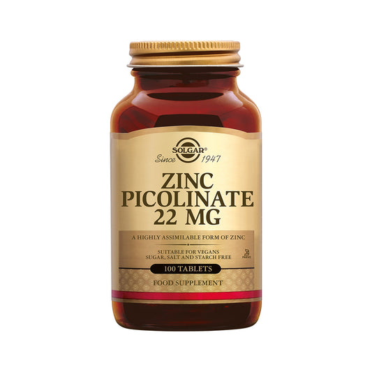 Solgar Zinc Picolinate 22 mg – 100 Tabletten