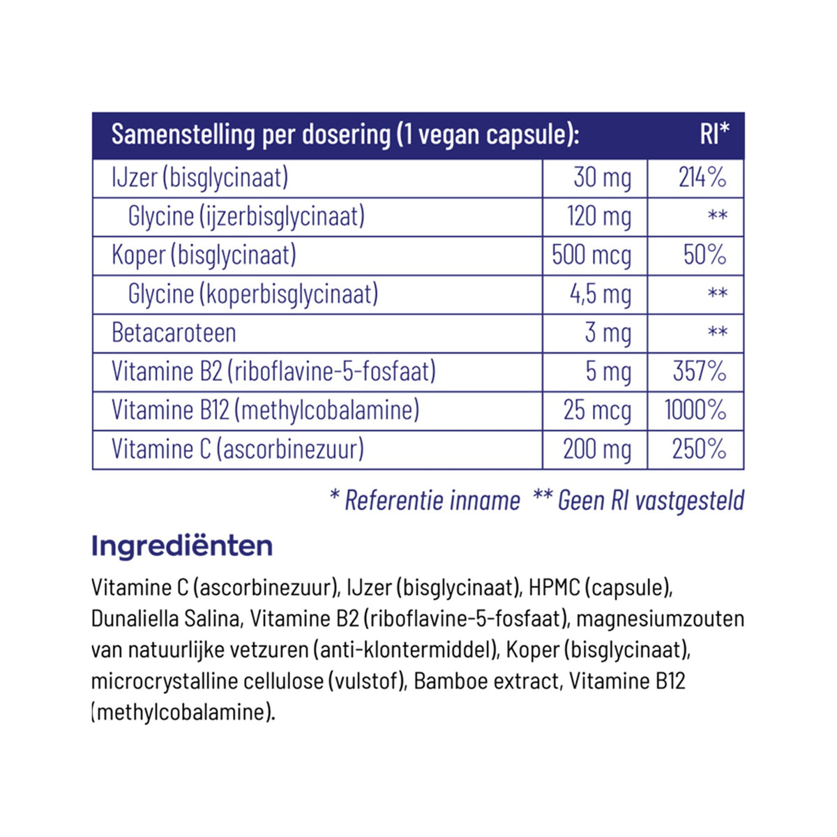 Vitakruid Eisen Bisglycinat Mama – für Schwangerschaft & Stillzeit – 90 Kapseln