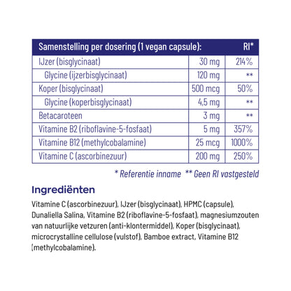 Vitakruid Eisen Bisglycinat Mama – für Schwangerschaft & Stillzeit – 90 Kapseln