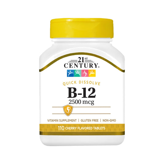Hochdosiertes Vitamin B12 Präparat von 21st Century mit 100000 Prozent NRV in einer praktischen 110er Vorratspackung
