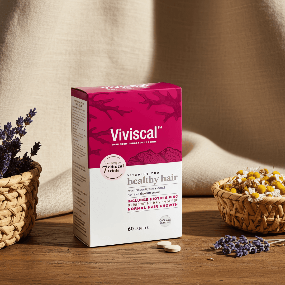 Viviscal Frauen Haarvitamine – Premium Nahrungsergänzung für Frauen mit Biotin, Vitaminen, Mineralstoffen und marinem Kollagen, hochwertige Haarpflege online kaufen