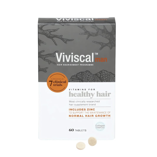 Viviscal Man mit AminoMar C™ Marine Complex – Premium Haarvitamine für Männer mit Zink, Vitamin C, Leinsamenextrakt und Pflanzenextrakten