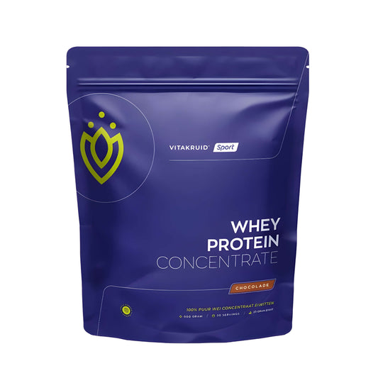 Whey Protein Konzentrat von Vitakruid als hochwertiges Eiweißpulver für Sportler – Proteinshake mit vollständigem Aminosäurenprofil, BCAA, Muskelwachstum, Regeneration und täglicher Proteinversorgung.